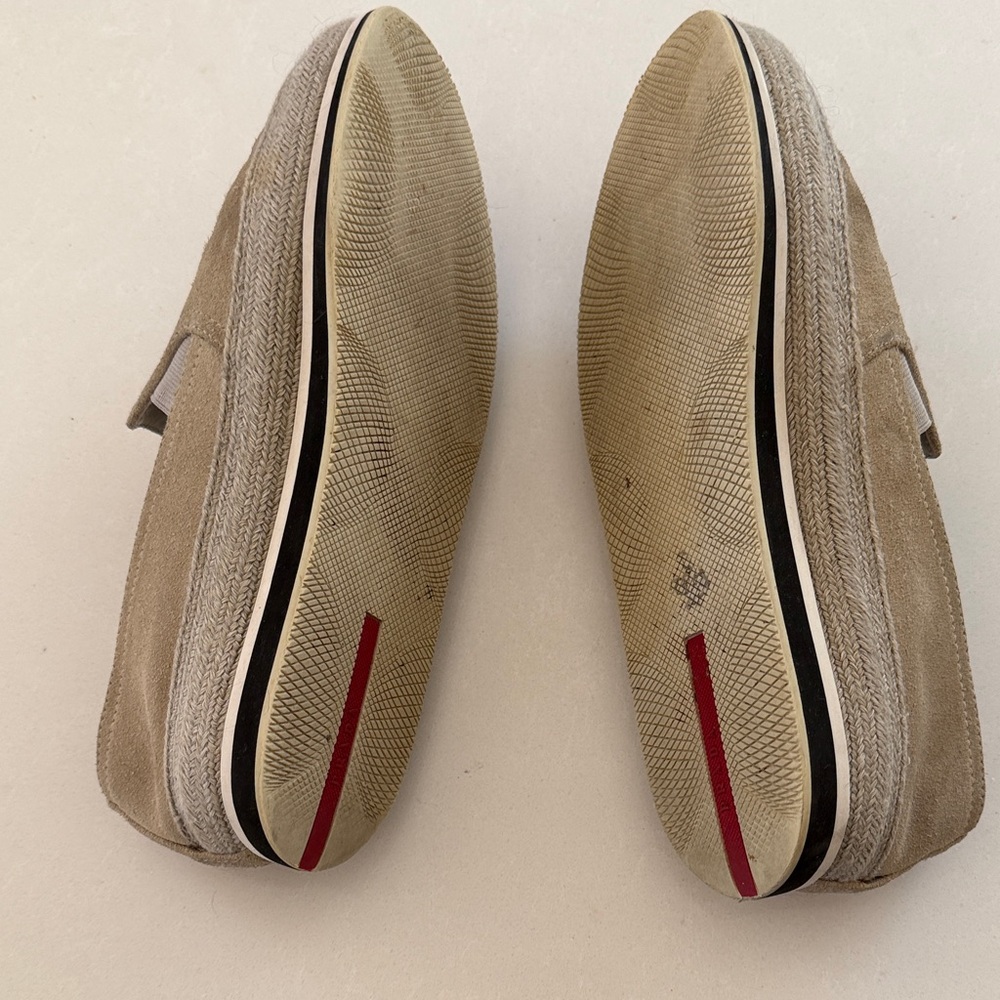 Prada Women's Beige Suede Loafers - Picture 3 of 4